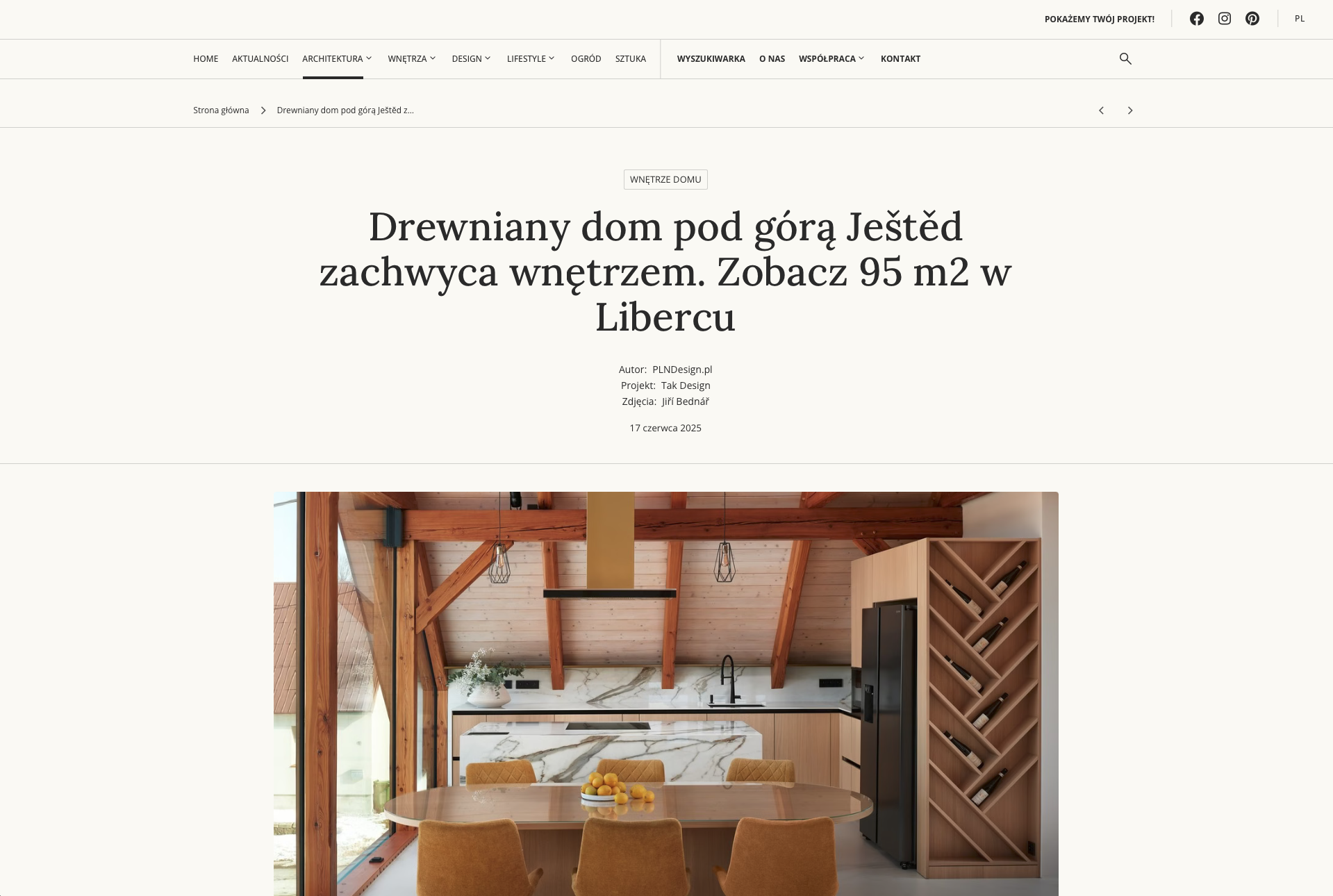 Drewniany dom pod górą Ještěd zachwyca wnętrzem. Zobacz 95 m2 w Libercu